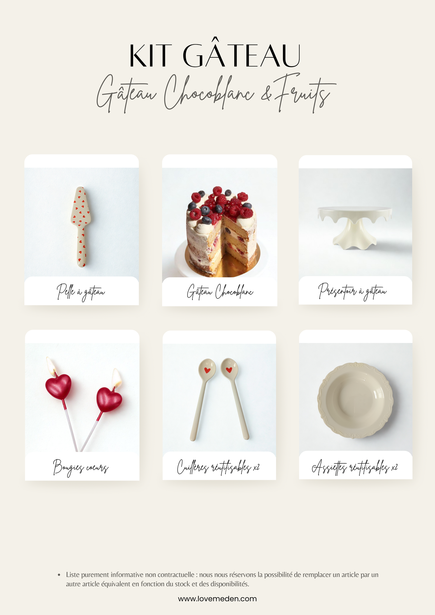 KIT GÂTEAU 🍰🍽️